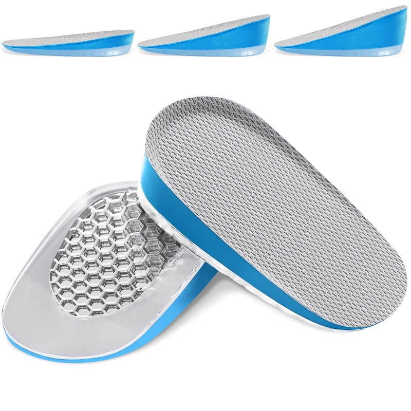 Ailaka Gel Height Increase Insoles, Shock Absorption Heel Cushion Pads, Height Lift Shoes Inserts for Men & Women - Image 1